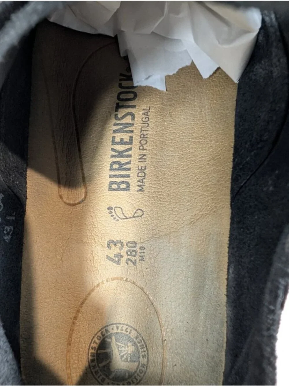 Birkenstock black suede Gary lace up oxford's shoes men's size 10